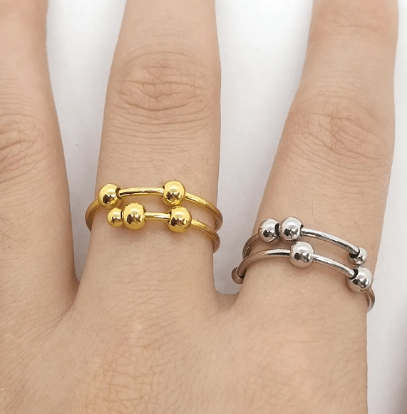 Fidget Beads Ring - Eleni Jewels