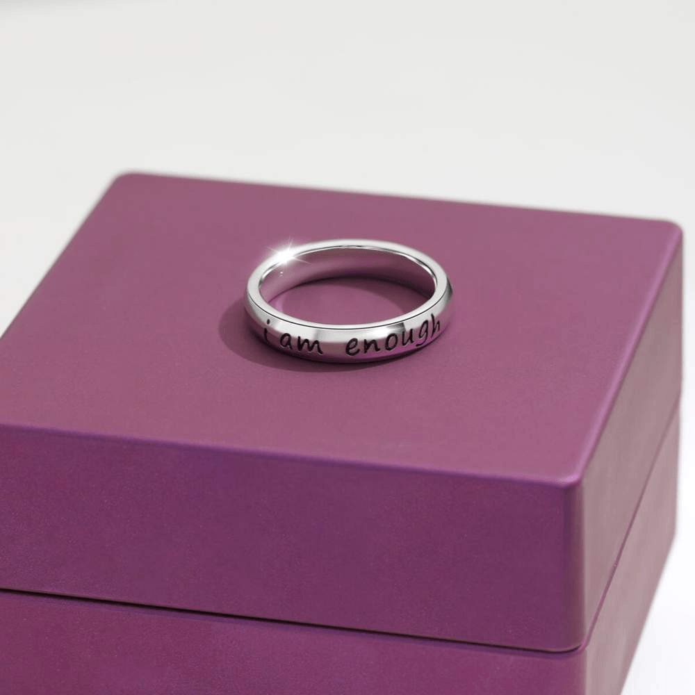 I Am Enough Empowerment Ring (SIZED) - Eleni Jewels