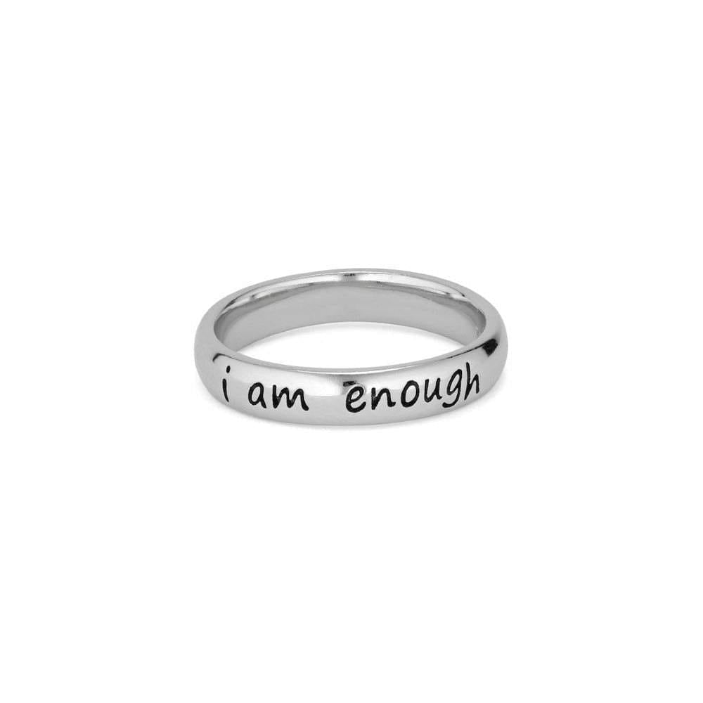 I Am Enough Empowerment Ring (SIZED) - Eleni Jewels